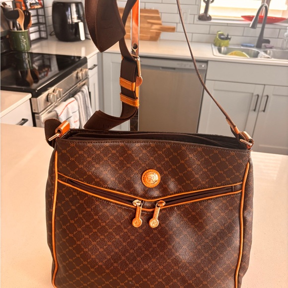 Rioni Handbags - Rioni Brown and Orange Crossbody Bag with matching wallet